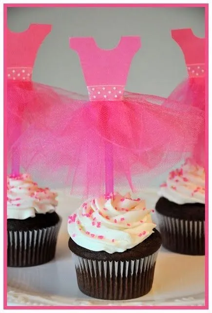 Toppers de Cupcakes para Fiesta de Ballet. | Sweet pink sweet ...