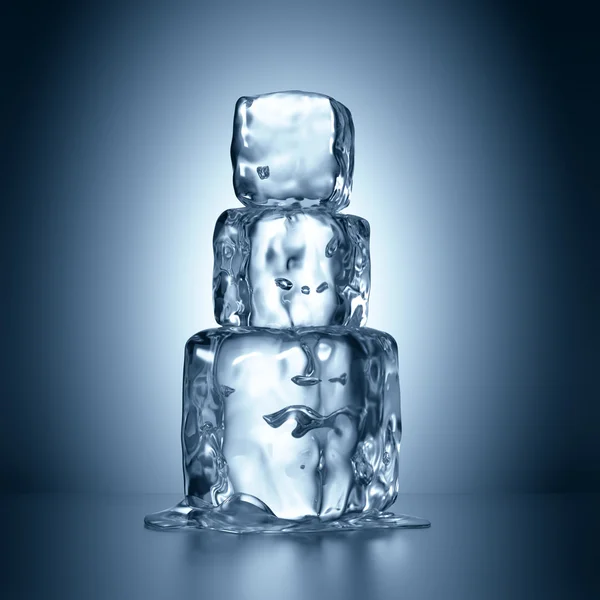 Torre de cubos de hielo de fusión — Foto stock © wacomka #41805855