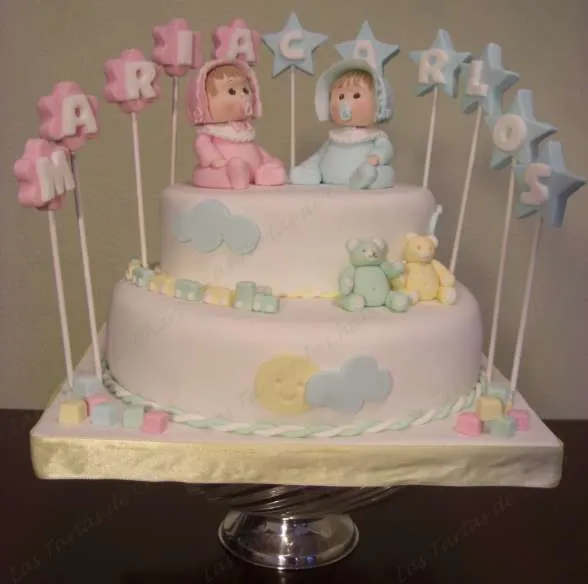 Torta de bautizo para niña y niño - Imagui