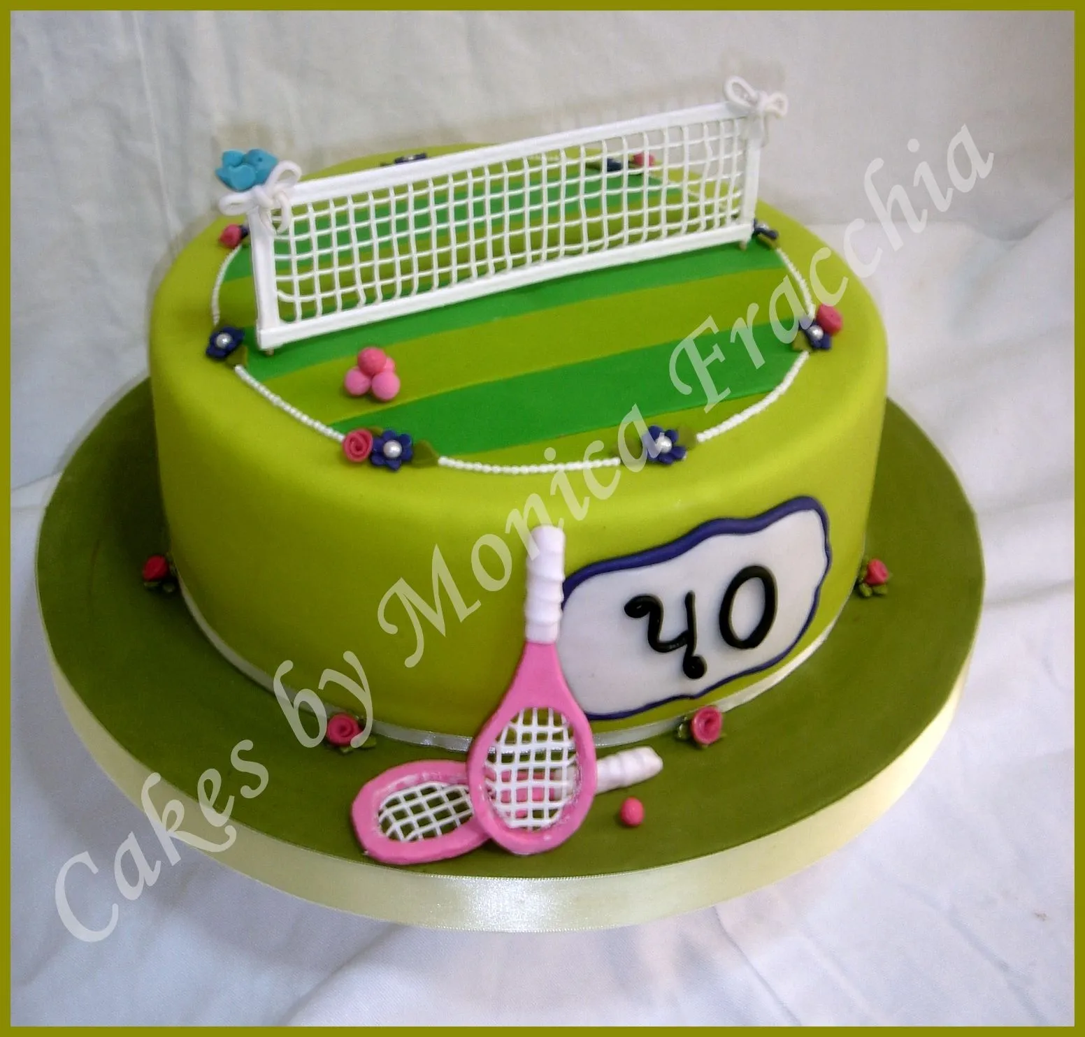 TORTA DE CUMPLEAÑOS CANCHA DE TENIS / TENISTA | TORTAS CAKES BY ...