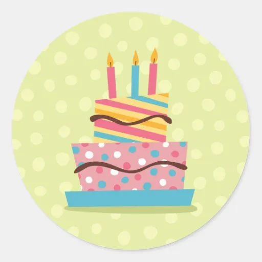 Torta de cumpleaños retra en fondo verde tarjeta postal | Zazzle