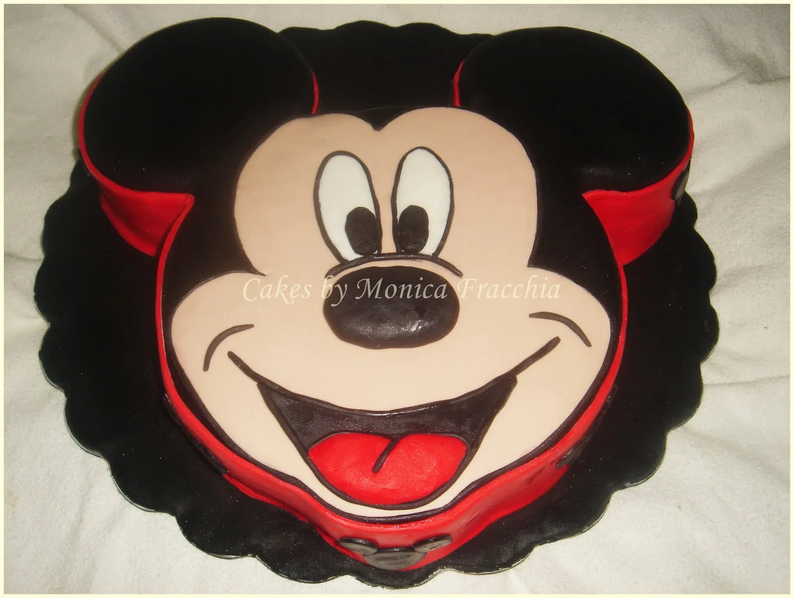 TORTA DECORADA CARA DE MICKEY MOUSE | TORTAS CAKES BY MONICA FRACCHIA