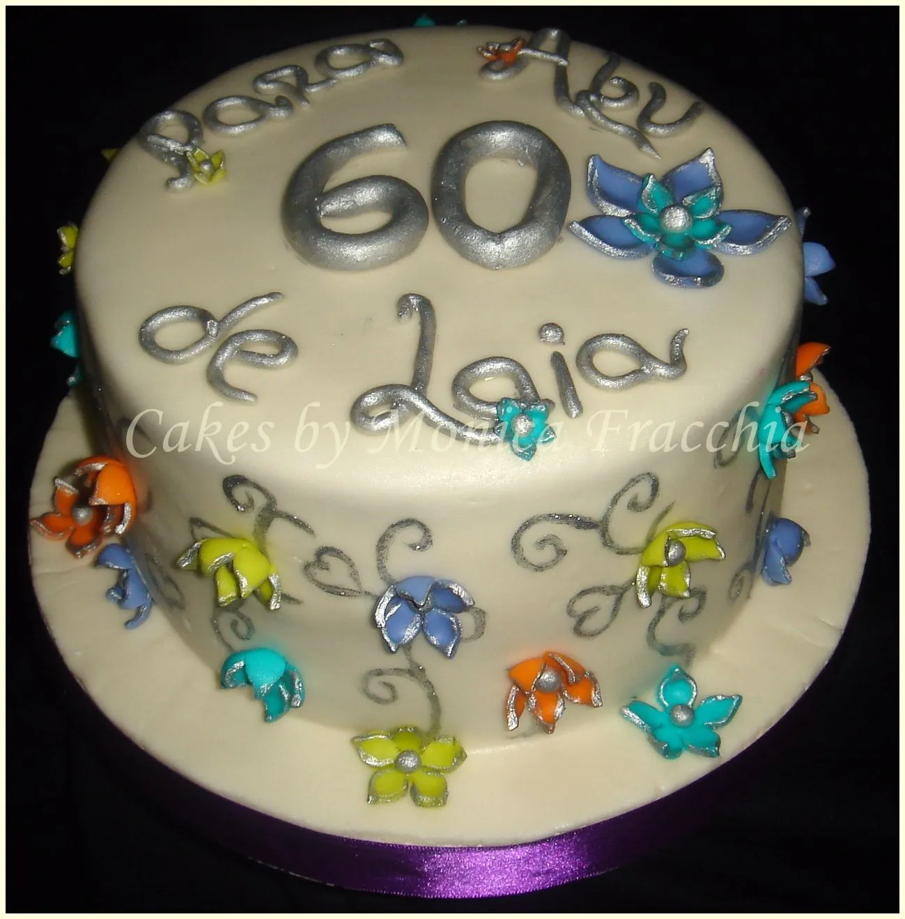 TORTA DECORADA DE FLORES PARA LA ABUELA | TORTAS CAKES BY MONICA ...