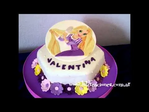 Torta Decorada Infantil de Princesas Rapunzel - Lut Creaciones ...
