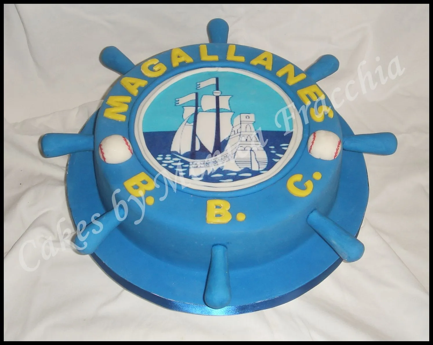 TORTA DECORADA LOGO MAGALLANES | TORTAS CAKES BY MONICA FRACCHIA