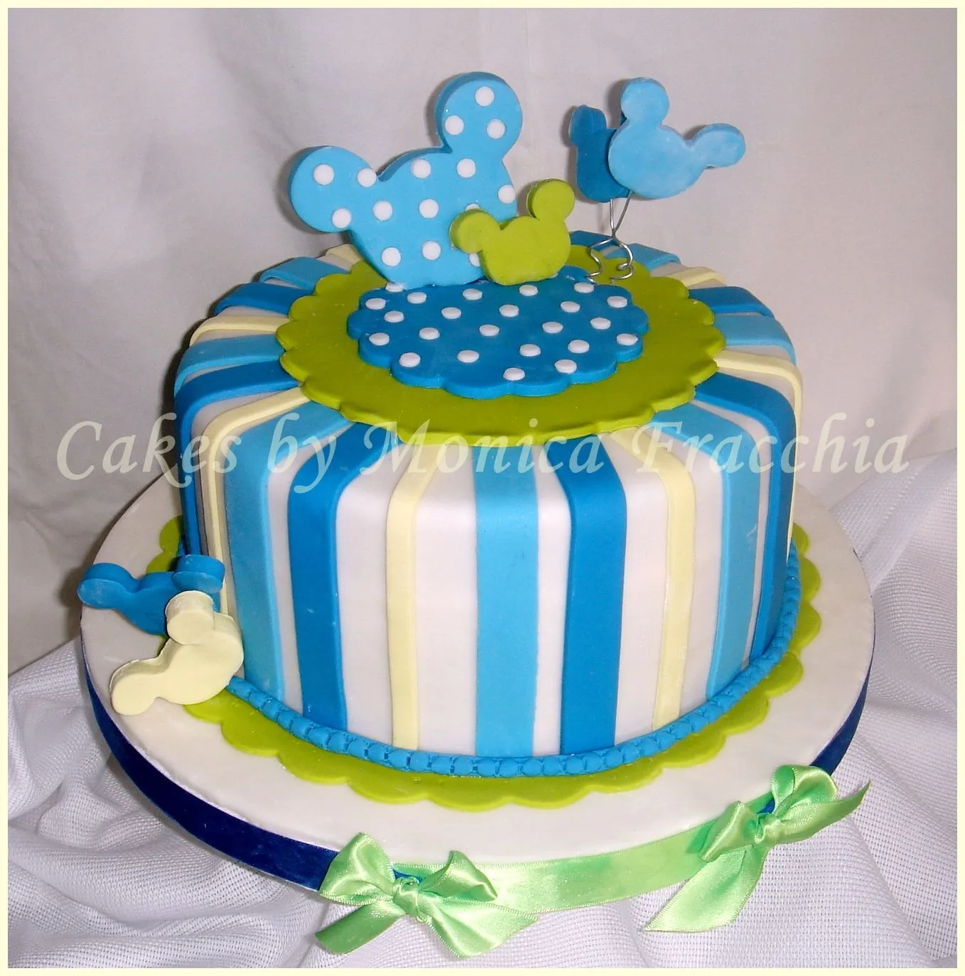 TORTA DECORADA MICKEY MOUSE PARA BEBE | TORTAS CAKES BY MONICA ...