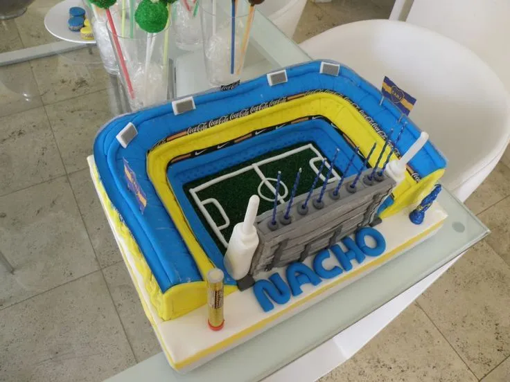 Torta estadio Boca Juniors | Cumple temático Fútbol | Pinterest