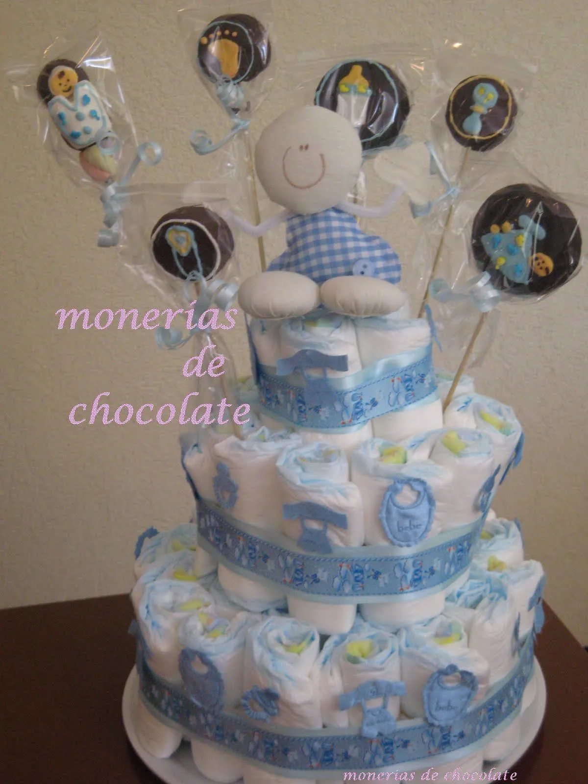 Torta de pañales para baby shower ¿como se hacen? - Imagui