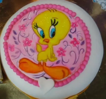 Torta de Piolin // Tweety cake // Pastel de Piolin // Vilma Reyes ...