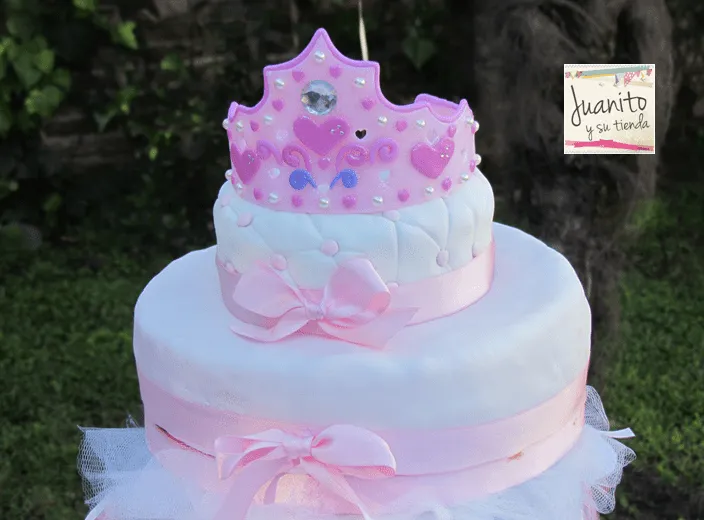 Torta de princesas corona - Imagui