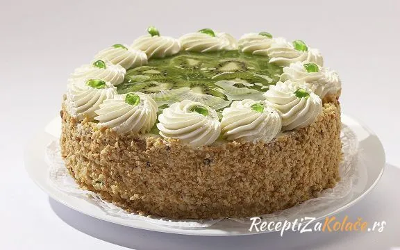 Torta sa kivijem http://www.receptizakolace.rs/kolaci-recepti ...