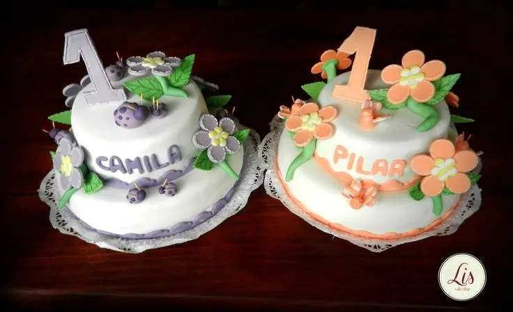 Tortas para Bautismo de Mellizas #Baptism #Twins | Lis. Cake Shop ...