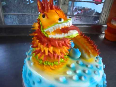 tortas en forma de dragones - YouTube