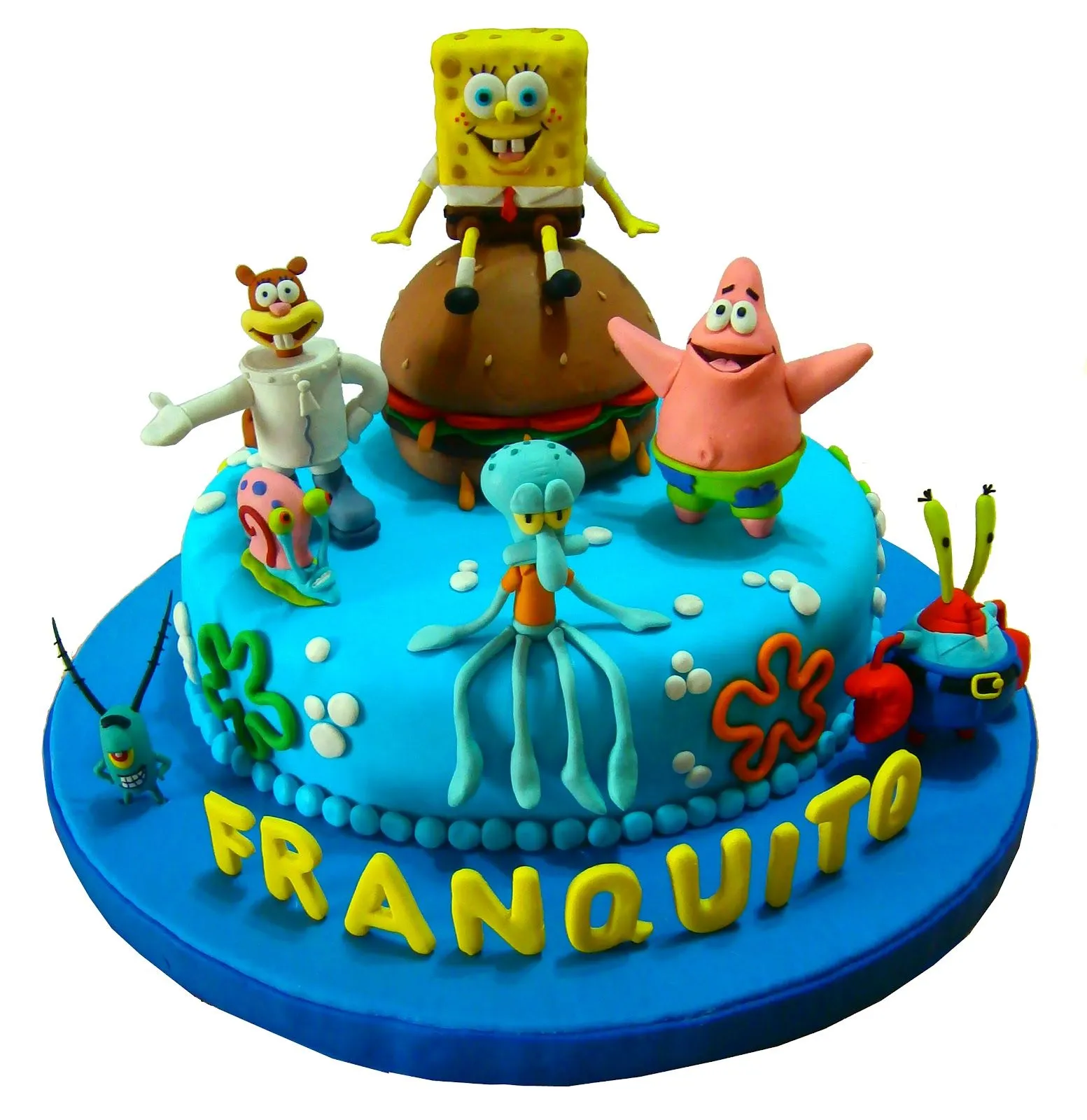 TORTAS INFANTILES MARÍA ELENA: Torta de Bob Esponja