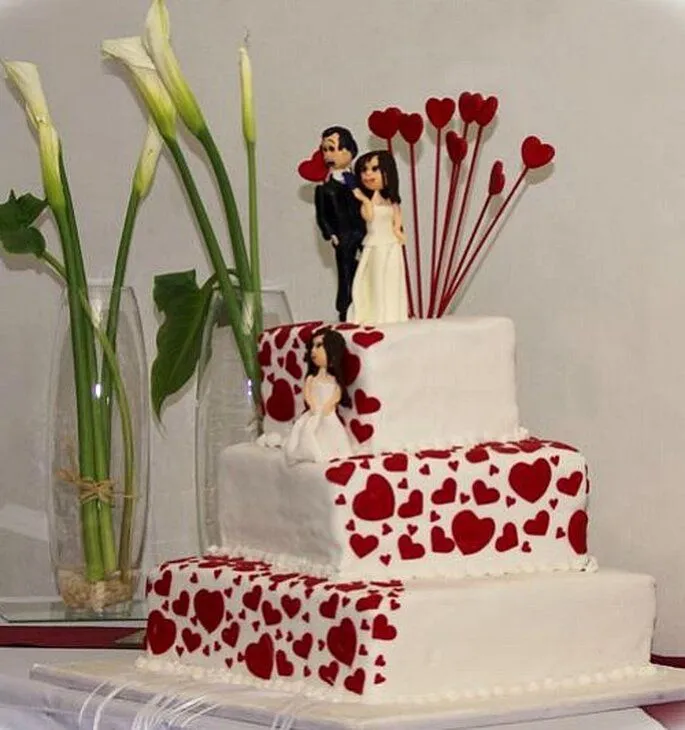 Marysol y Sebastián, un matrimonio copado de detalles Torta ...