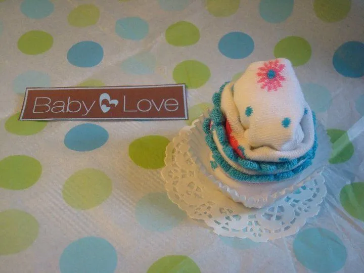 Tortas de Pañales Baby Love: Cupcakes para Bebés