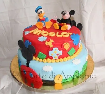 le torte di Applepie: torta "clubhouse disney" con Topolino e Paperino