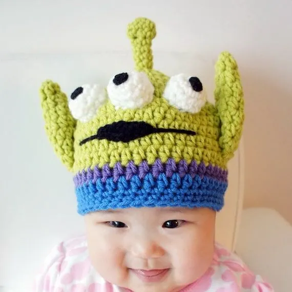 Toy Story Alien hat Crochet Alien Hat Monster por stylishbabyhats