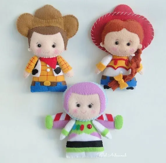 Toy Story Fieltro Patrón PDF Woody Jessie Buzz Mr. & - Etsy México