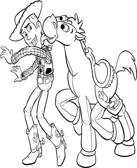 Toy Story Woody para colorear | Pinta y Colorea dibujos