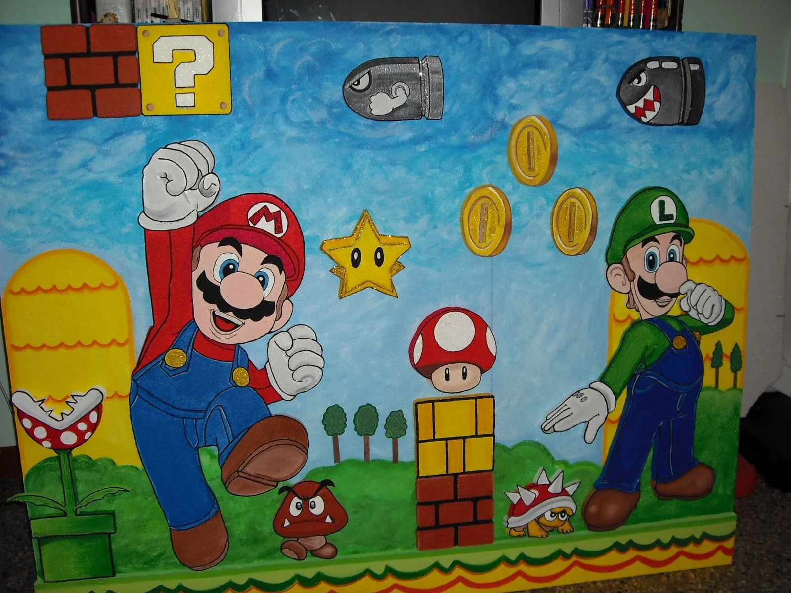 TRABAJOS EN ANIME...: FIESTA MARIO BROS