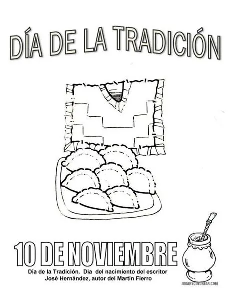 Día de la Tradición para pintar | Colorear imágenes