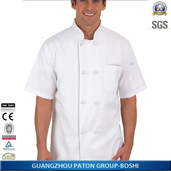 Tradicional uniforme del cocinero para hombre, Manga corta ...