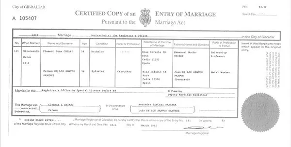 Traducción jurada ertificado de matrimonio | Traductores Oficiales