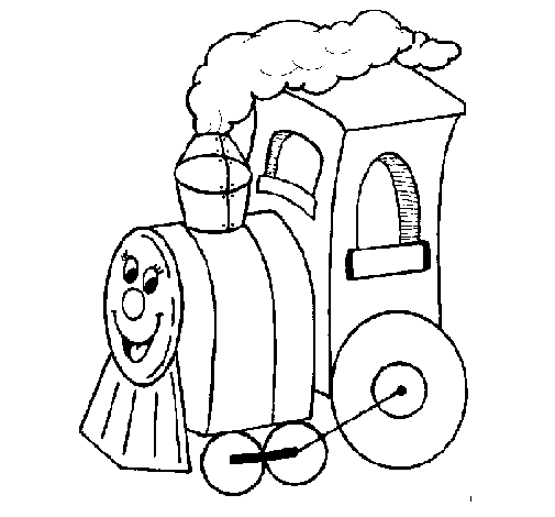 Train 4 coloring page