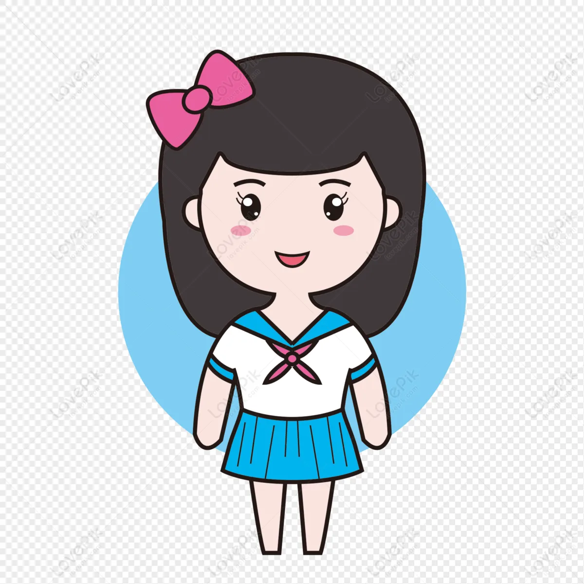 Traje De Marinero De Dibujos Animados Chica PNG Imágenes Gratis - Lovepik