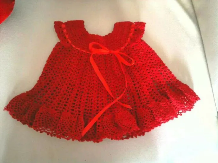 Traje tejido para niña bebe | manualidades Mary | Pinterest