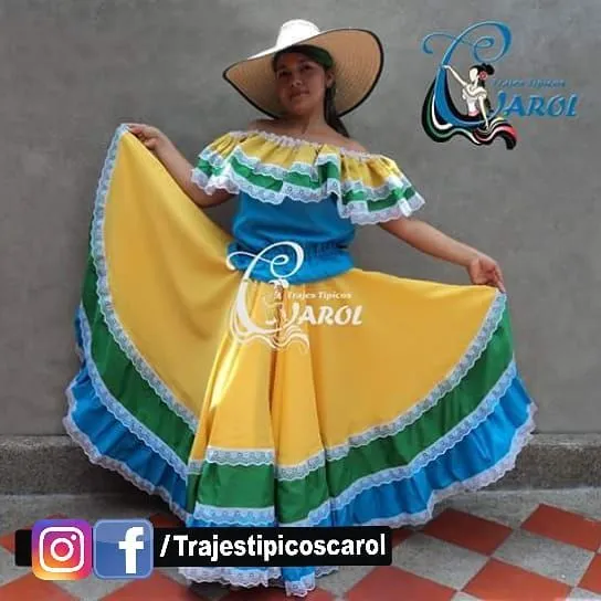 Traje típico región pacífica- | Traje típico, Trajes, Danzas