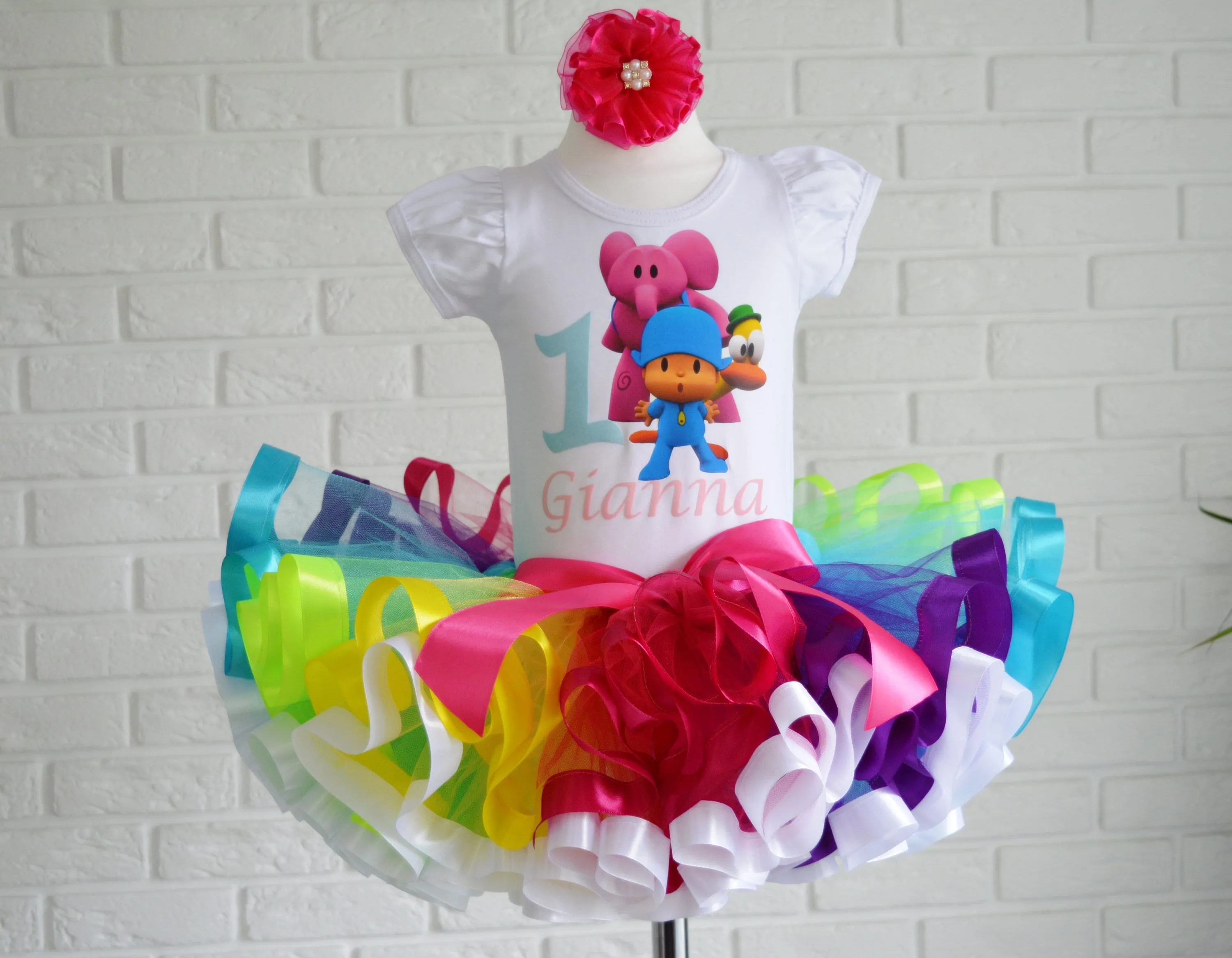 Traje de tutú de cumpleaños personalizado de POCOYO conjunto - Etsy México