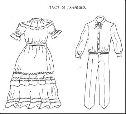 Dibujos para colorear de trajes tipicos de mexico - Imagui