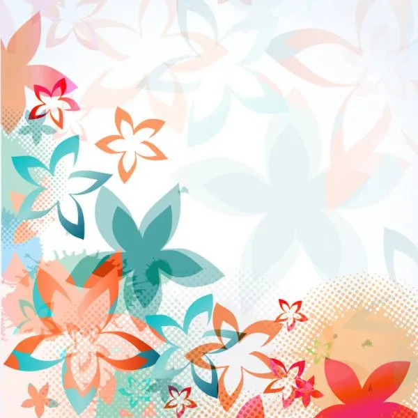 Trama de fondo de coloridas flores 01 - vector Free Download