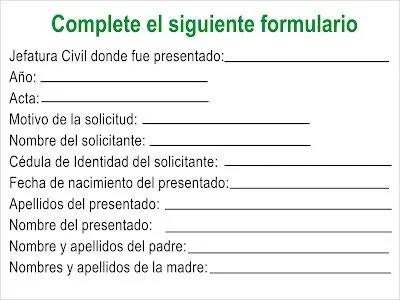 Trámite en Línea de Partidas de Nacimiento