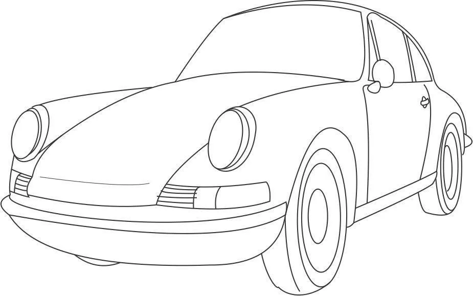 Porsche para colorear - Imagui