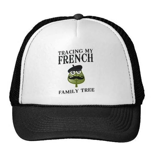 Trazado de mi árbol de familia francés gorras de Zazzle.