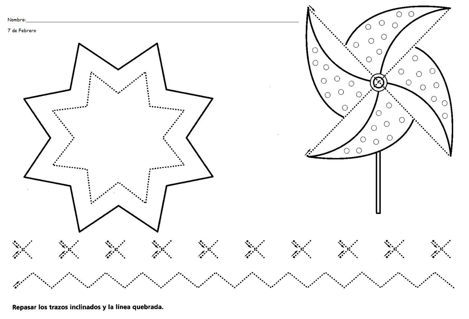 Trazos de preescolar para imprimir - Imagui