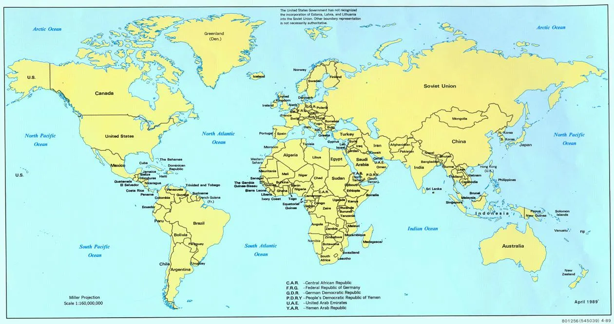 Mapamundi Con Nombres De Paises Y Capitales