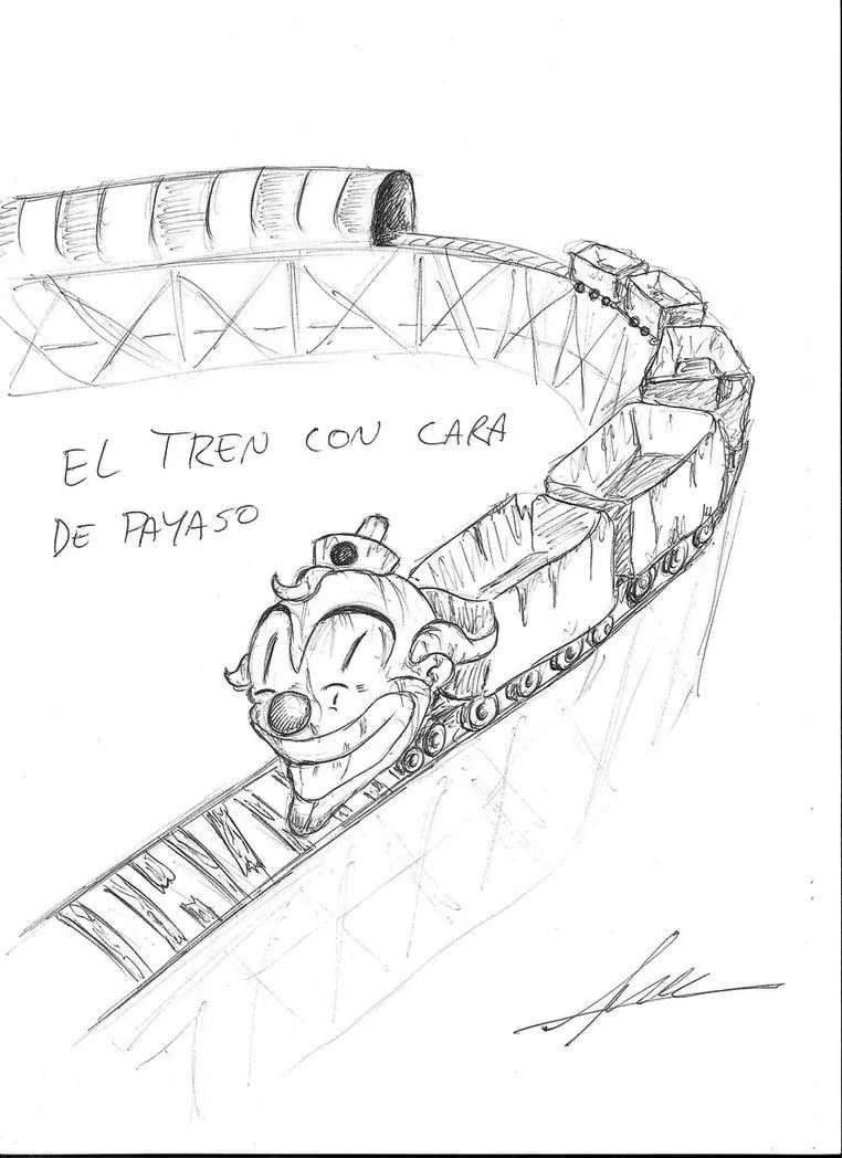 El tren con cara de payaso-Creepypasta by ~jackrezz on deviantART