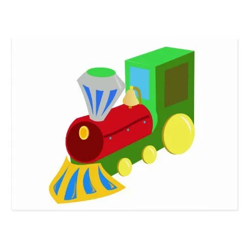 el TREN COLORIDO del DIBUJO ANIMADO del trenecito Postal | Zazzle