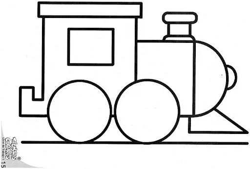 Hacer un tren con figuras geometricas - Imagui