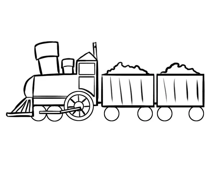 Tren de mercancías: Dibujos para colorear