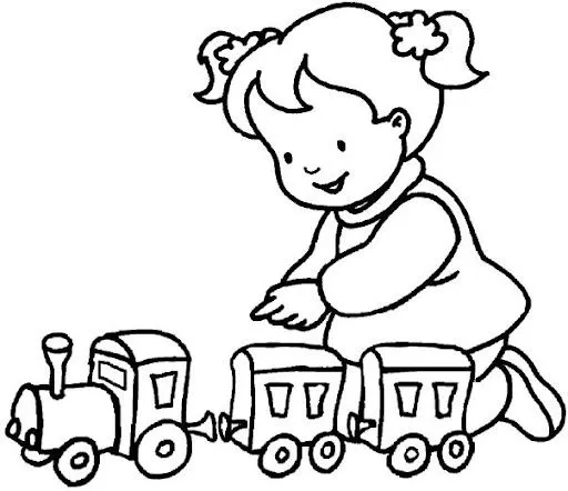 Tren para niños para colorear - Imagui