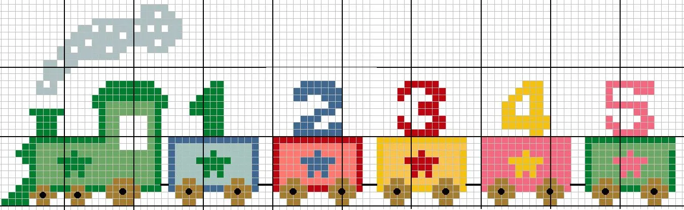 Patrones punto cruz trenes - Imagui