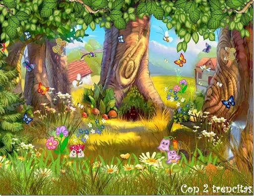 Con 2 trencitas: Fondos infantiles, Wallpapers kids