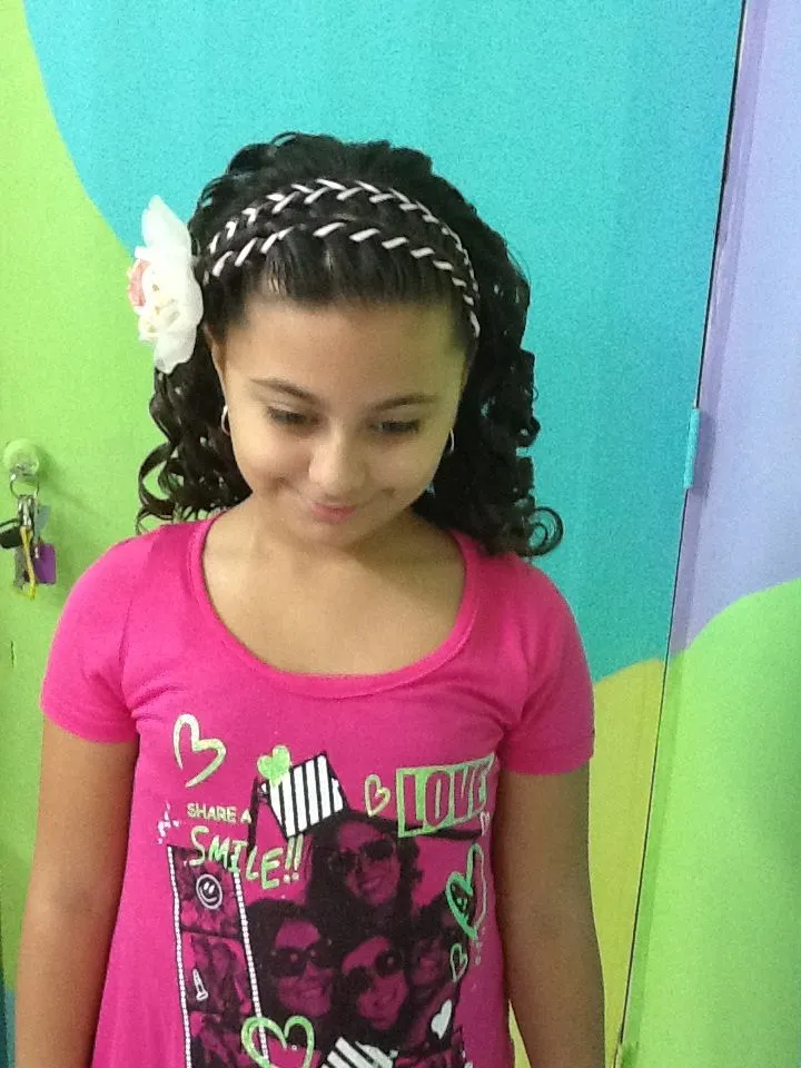 trenza con liston y chinos | peinados de niña | Pinterest