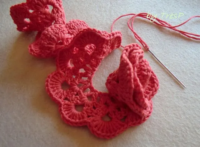 TresP craft blog: ROSA DE CROCHET TUTORIAL