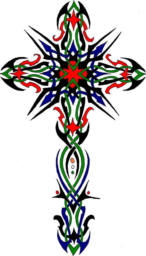 tribal cross color by dutyartist on DeviantArt